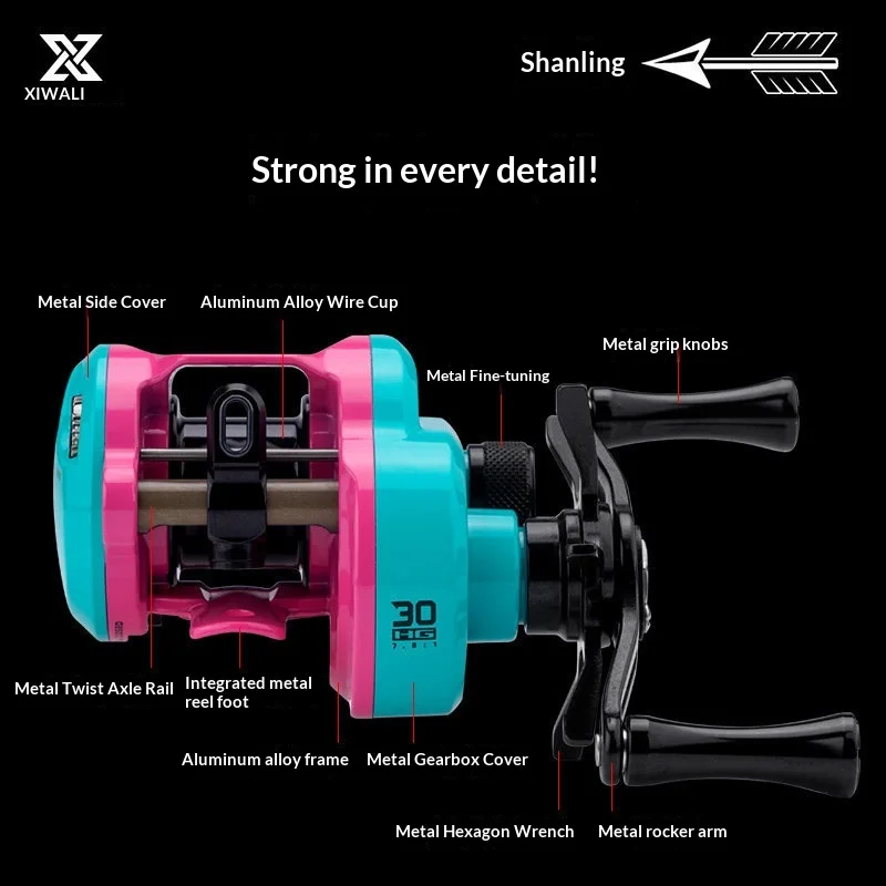 Carrete Xiwali Shanning DC con cuerpo metálico y freno micro - imagen 2