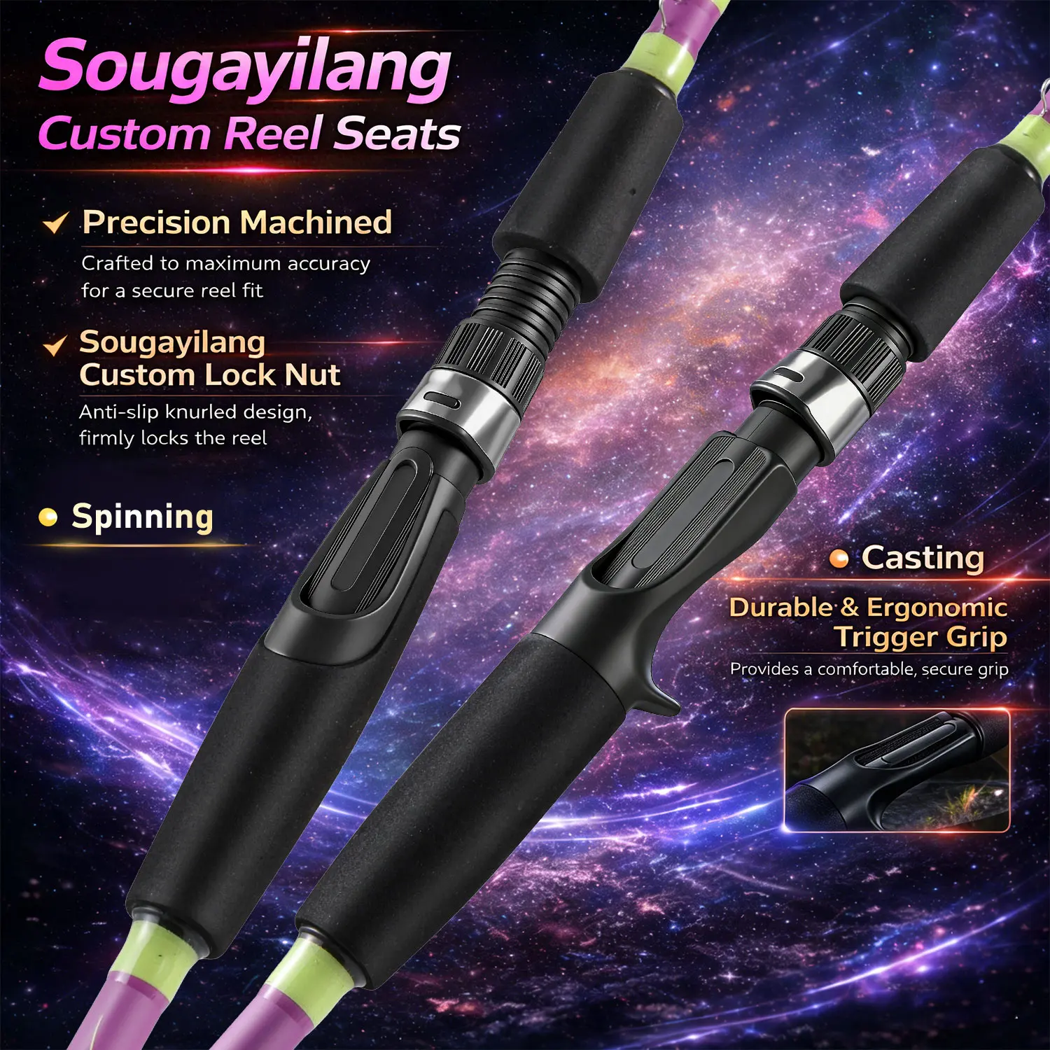 Plegado y dimensiones de la caña Sougayilang