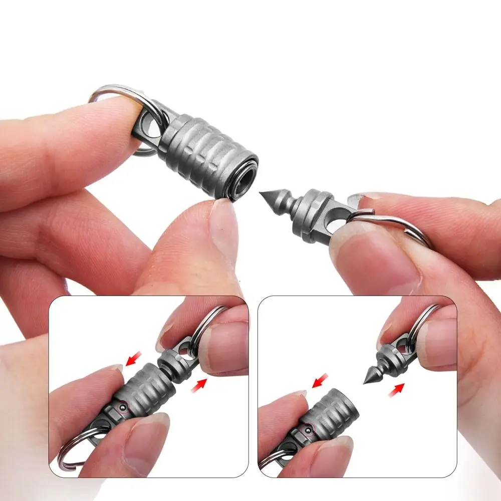 Llavero giratorio de titanio ultraligero para pesca y exterior - imagen 5