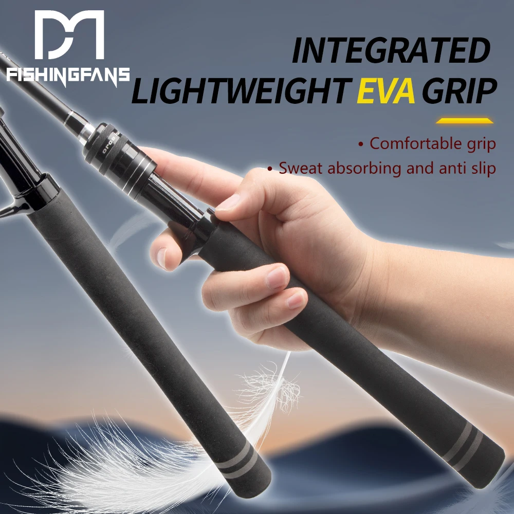 Caña de pescar FISHINGFANS ORCA – carbono y EVA para lubina y galatama - imagen 2