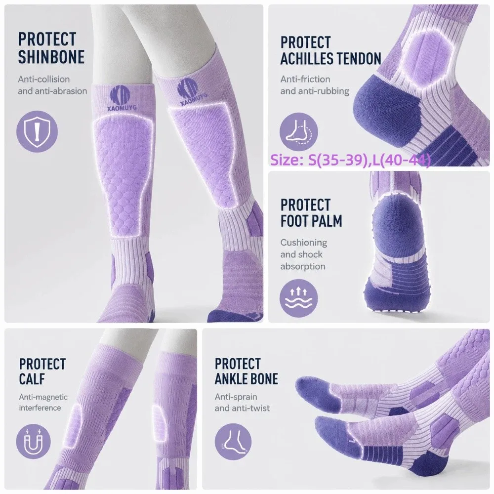 Calcetines térmicos de esquí cálidos y transpirables para frío - imagen 4