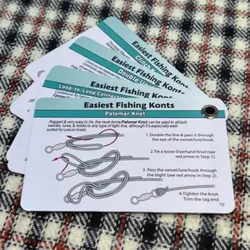 Tarjeta de Nudos de Pesca Impermeable con Mosquetón