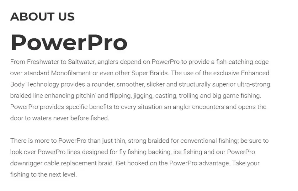 Línea trenzada POWER PRO 2019 - vista general