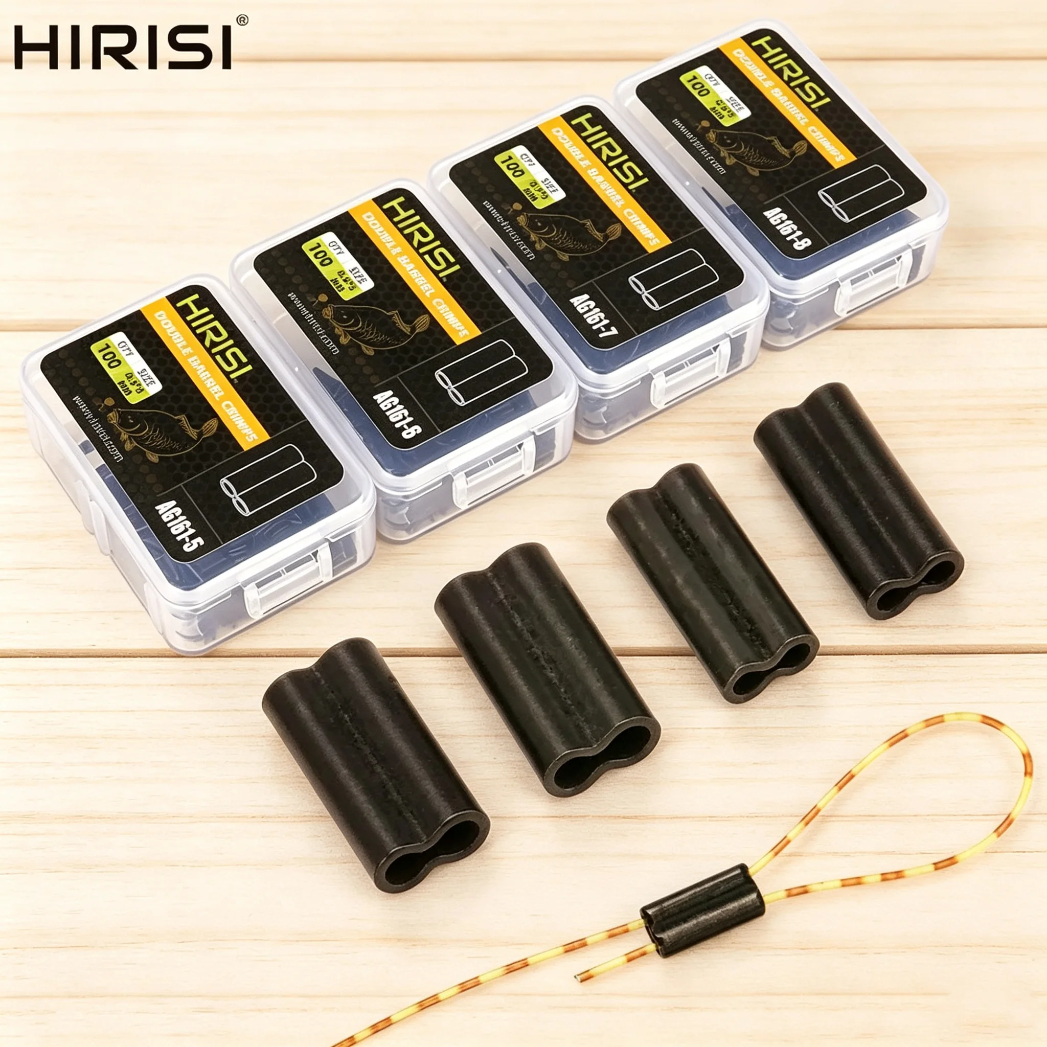 Manguitos de engarce de cobre doble Hirisi para hilo de acero - imagen 3