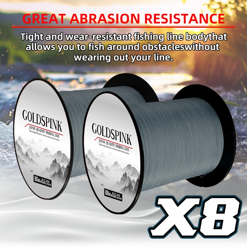 Línea de pesca trenzada PE X8 súper resistente para agua salada - imagen 3