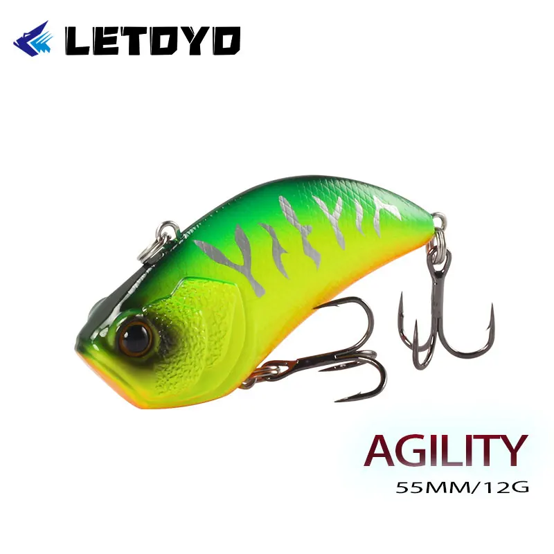 LETOYO Wobler de hundimiento vibratorio con sonido para lucio y lubina
