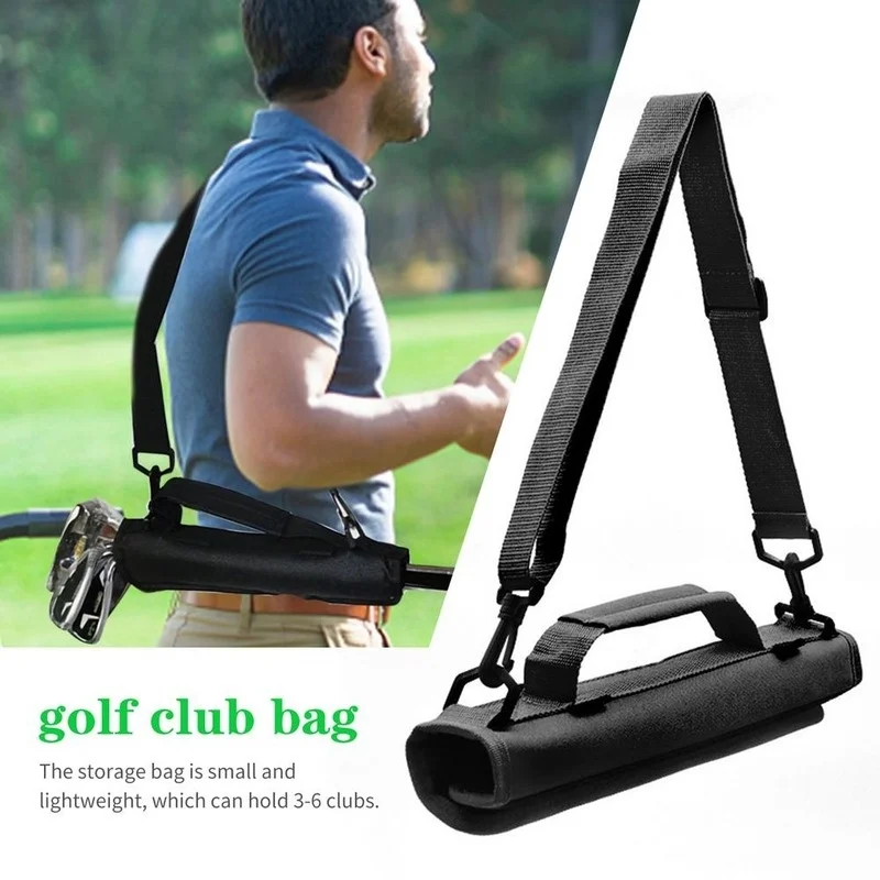 Mini bolsa de nailon para palos de golf vista frontal