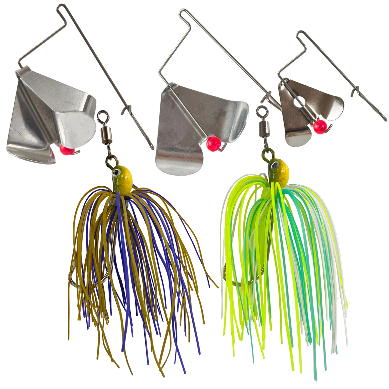 FREE FISHER Chatterbait con blade metálico y falda de goma