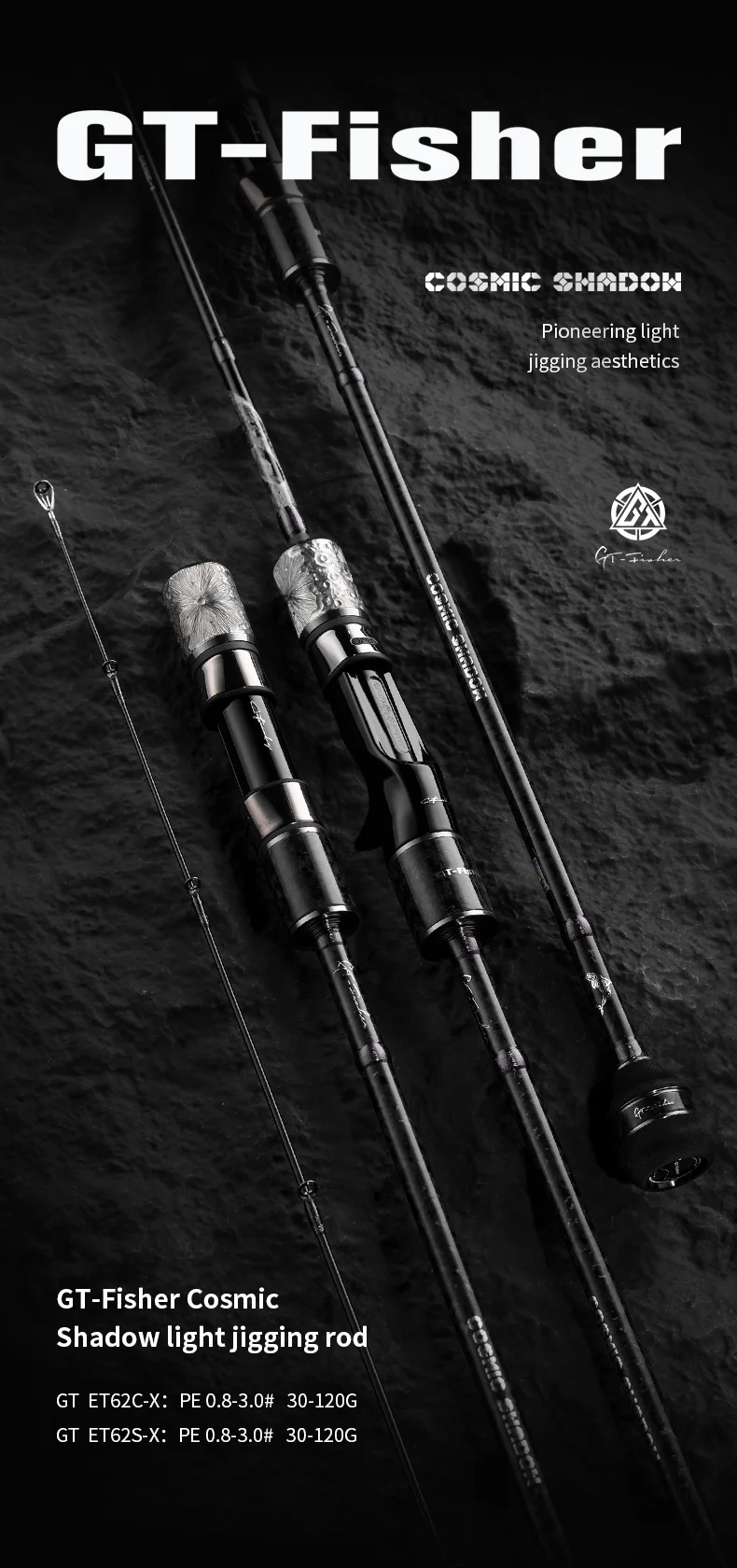 Detalle de la caña Ecooda para jigging
