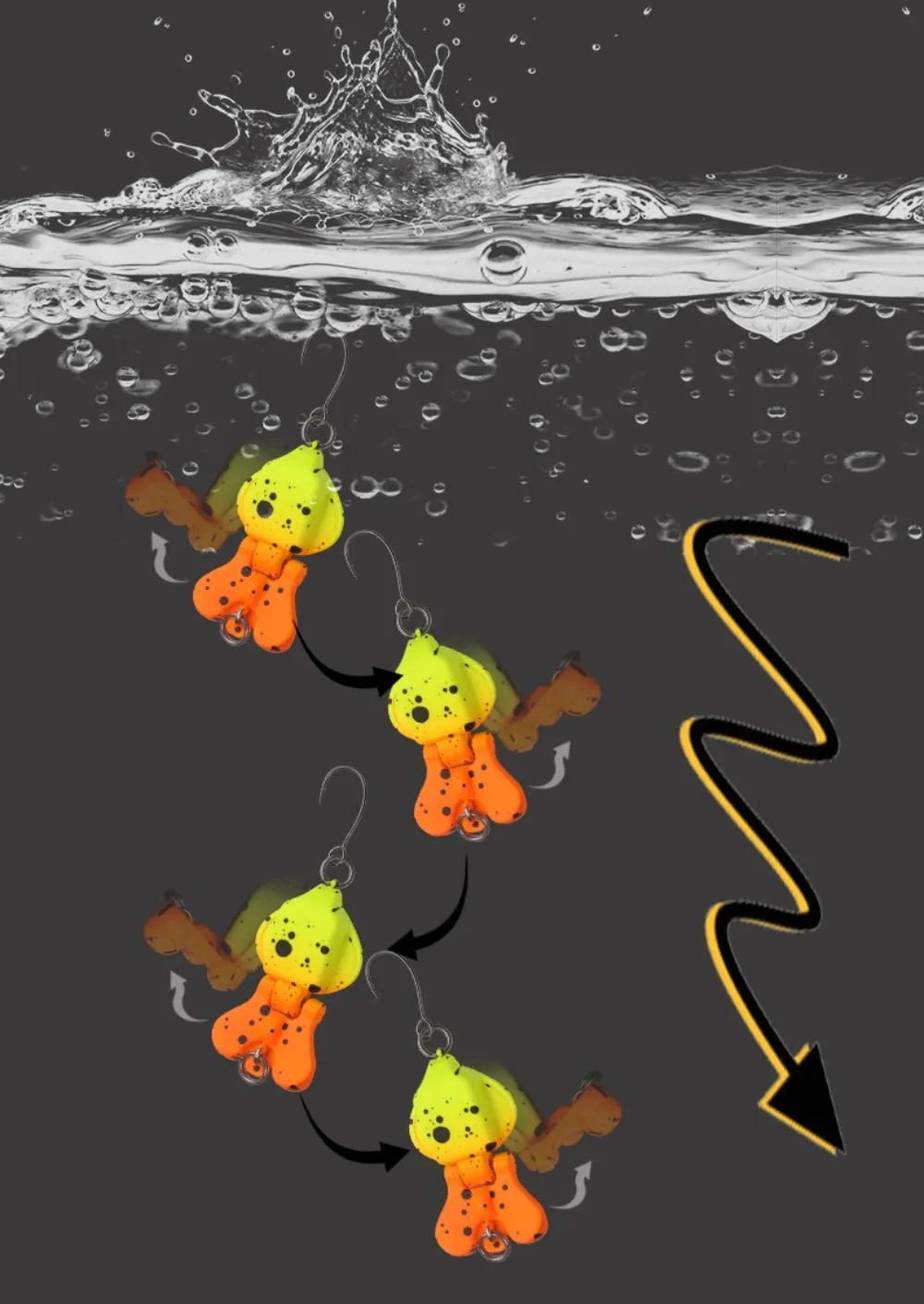 Señuelo pesca mar acción caída
