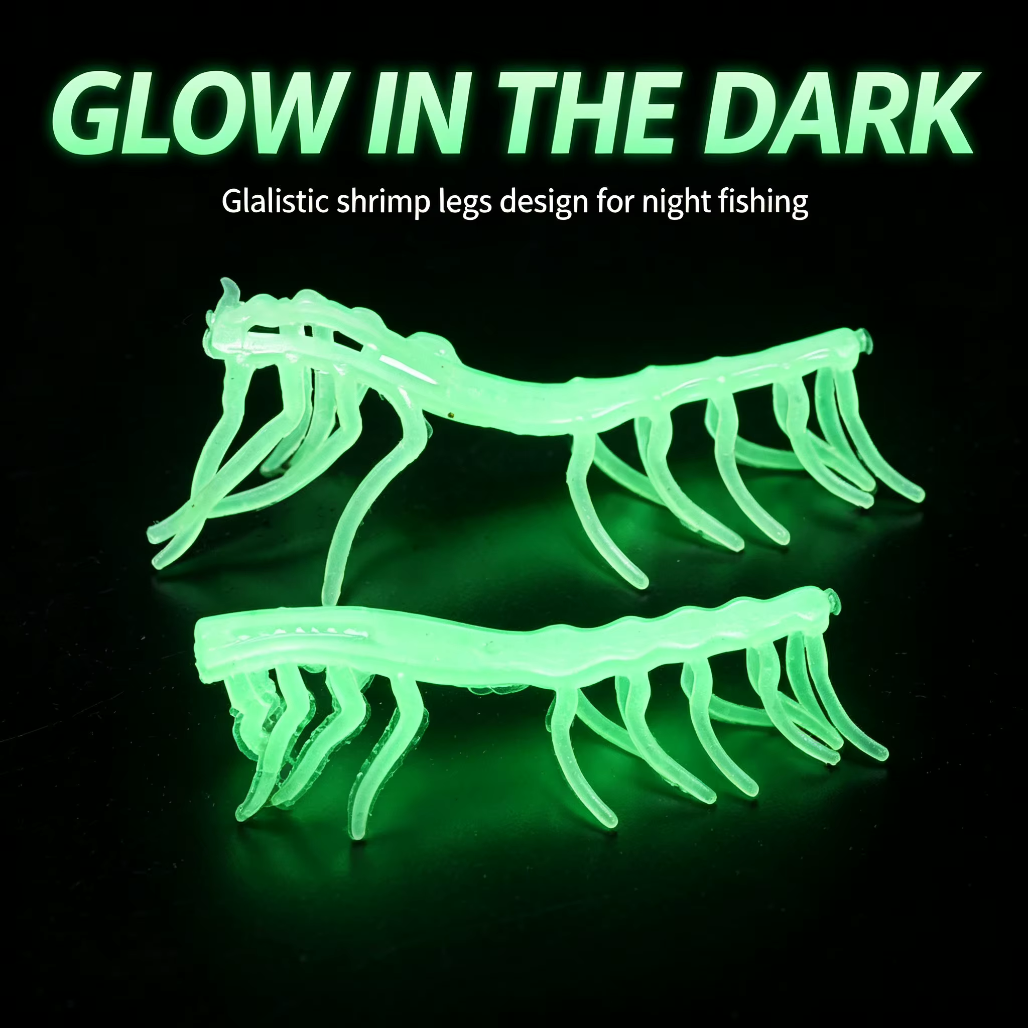 Señuelo de vinilo luminoso con forma de camarón para pesca nocturna - imagen 5
