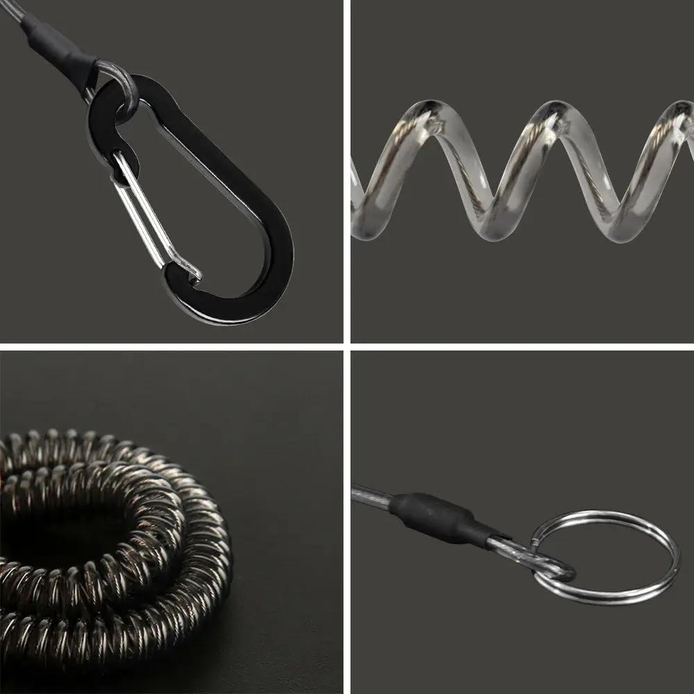 Cuerda de seguridad con mosquetón para alicates de pesca - imagen 2