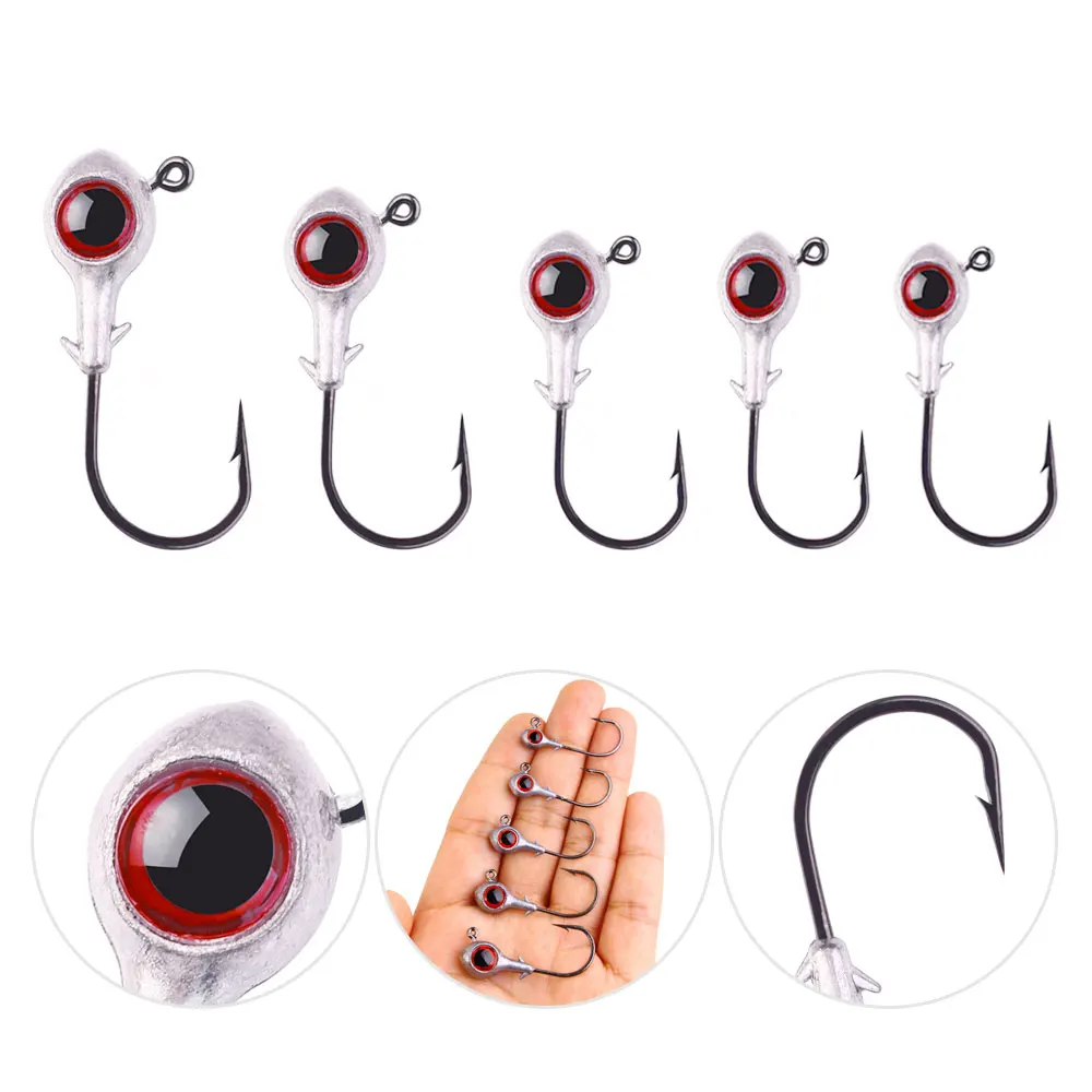 Anzuelos Jig Head ojos grandes y afilados para lubina y trucha - imagen 4