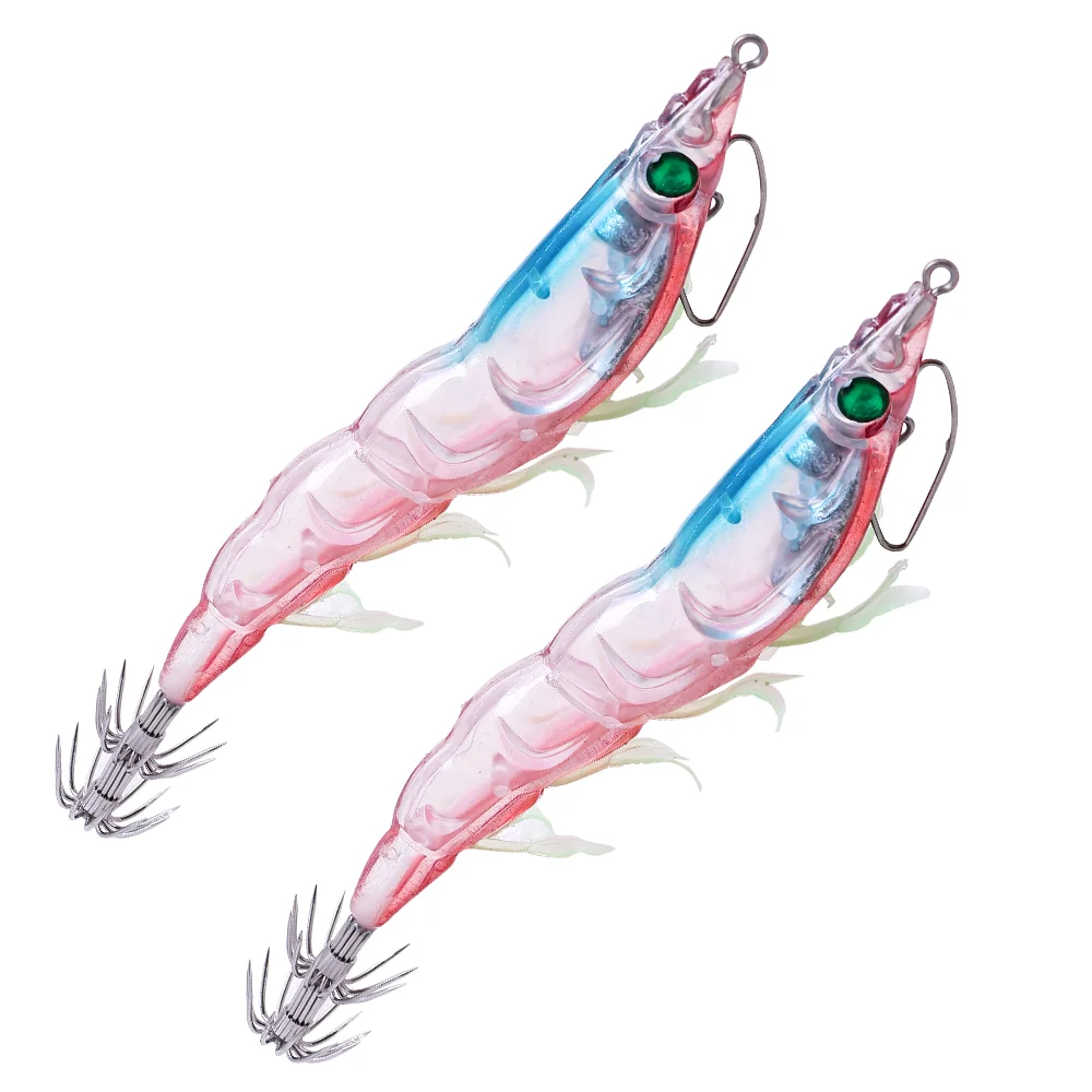 Jig Calamar Brillante con Vinilo – Anzuelo Inoxidable para Pesca Nocturna desde Costa - imagen 4
