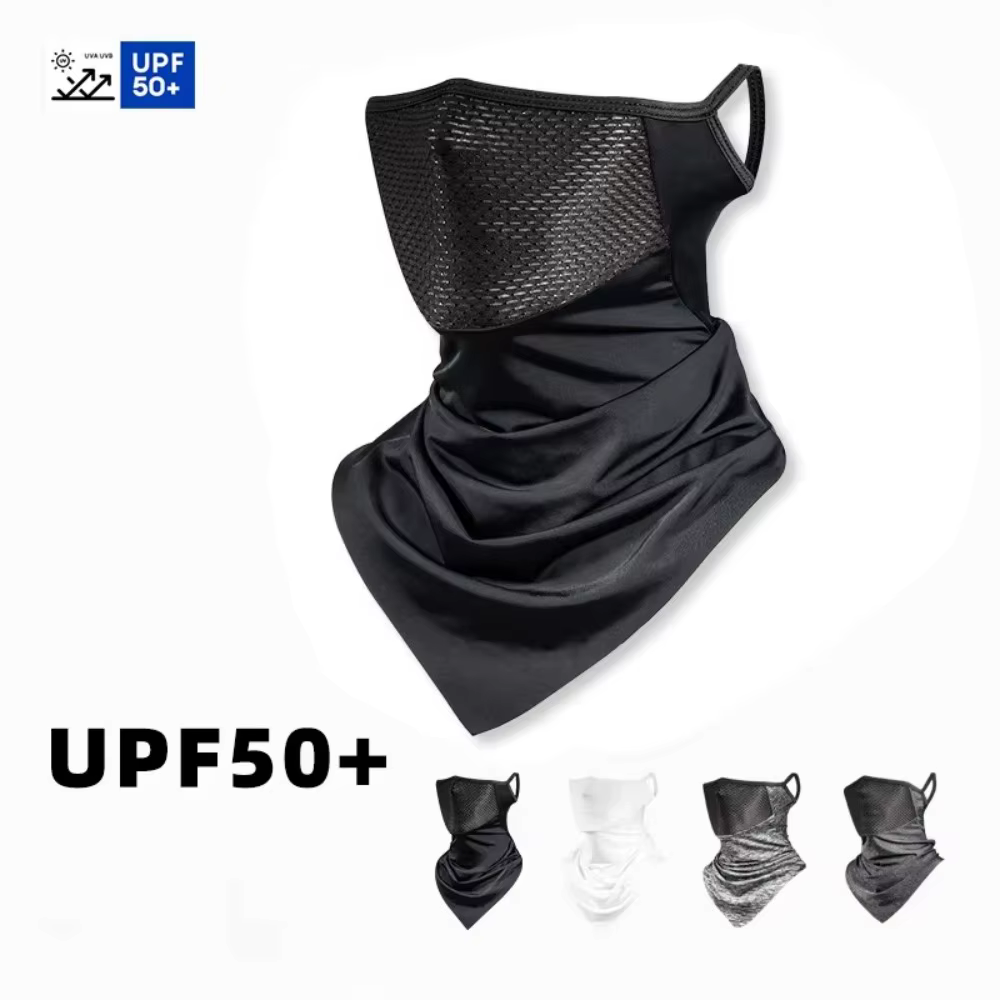 Pañuelo de seda helada para ciclismo con protección UV y antipolvo