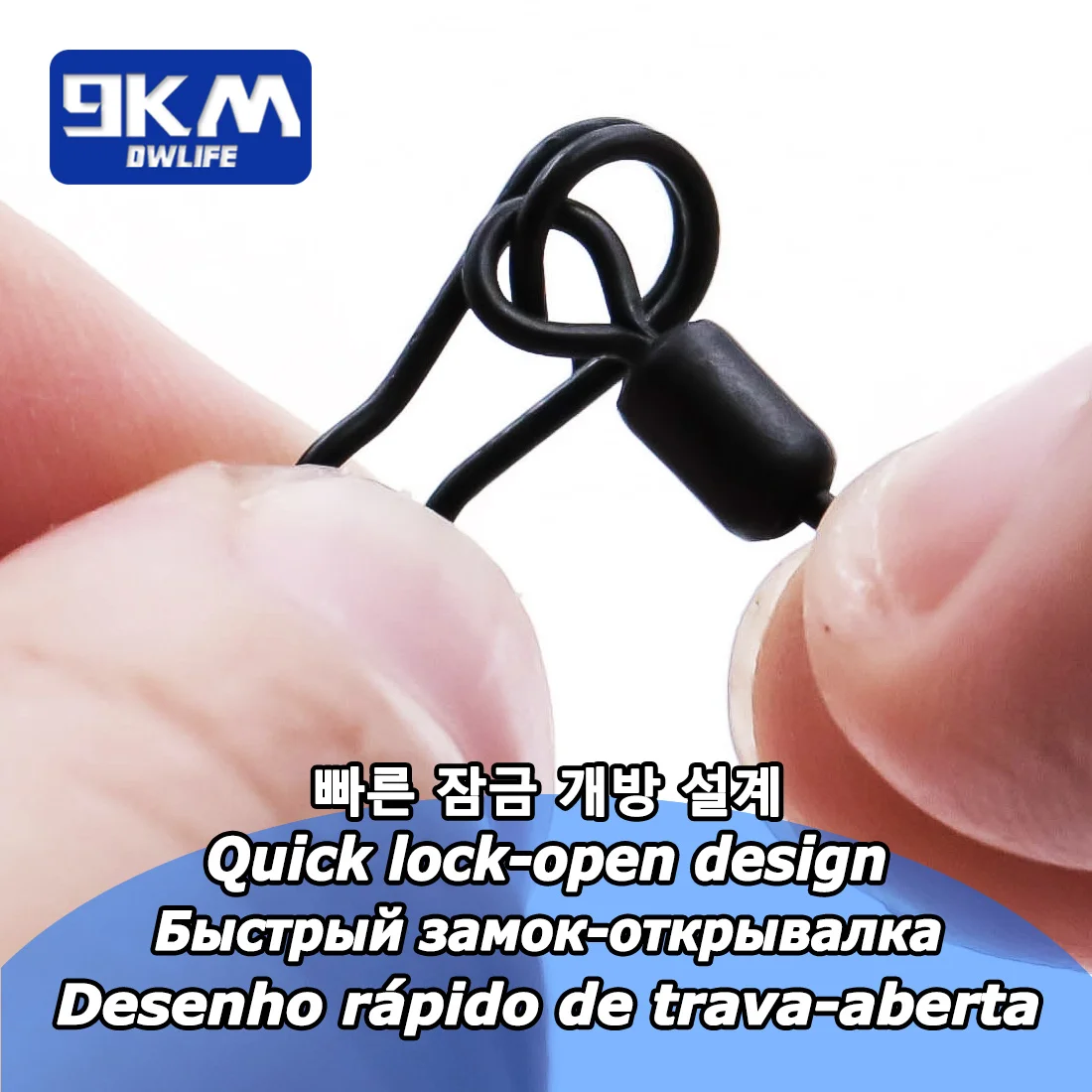 Clips instalados en aparejo de pesca
