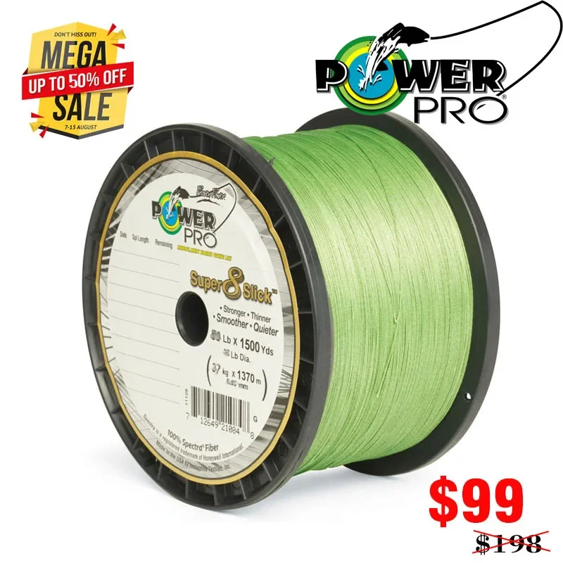 Power Pro X8 sedal trenzado 8 hebras para agua salada y dulce - imagen 2