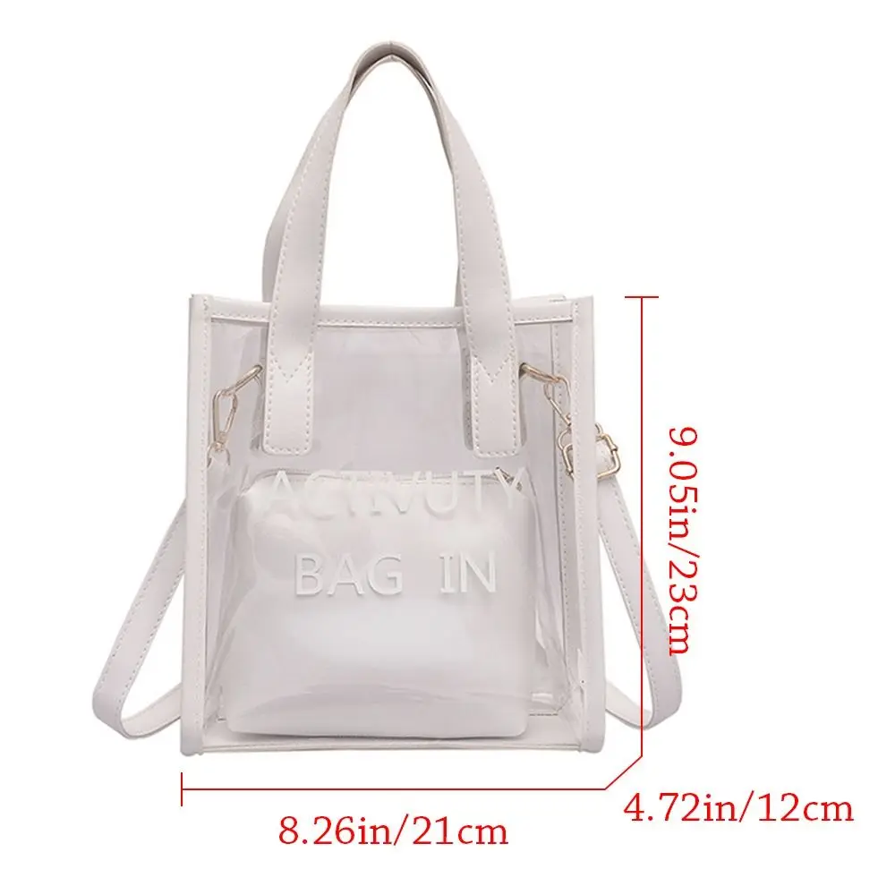 Bolso de gelatina transparente PVC para mujer bandolera cruzada