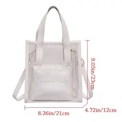 Bolso de gelatina transparente PVC para mujer bandolera cruzada
