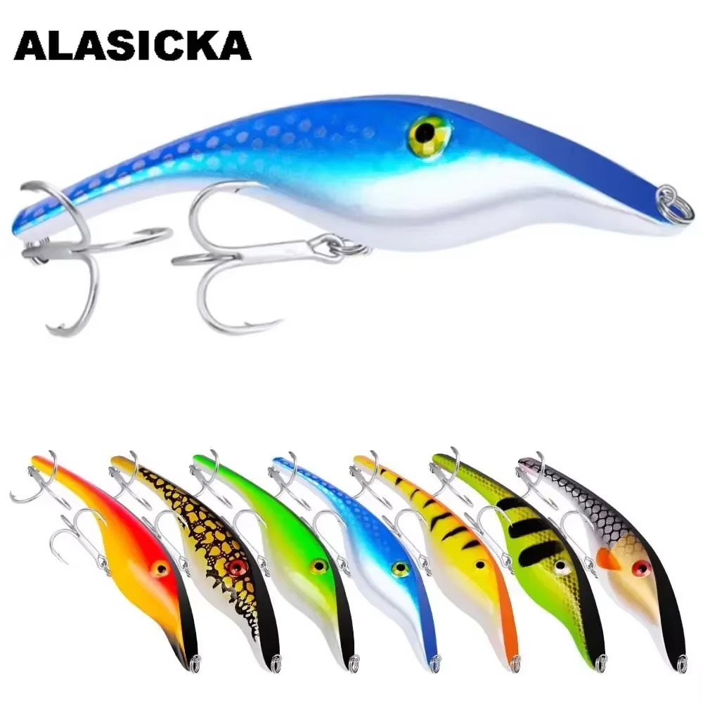 ALASICKA 14cm 43g Jerkbait Flotante Pike - Señuelo lento para Jerk y Troll