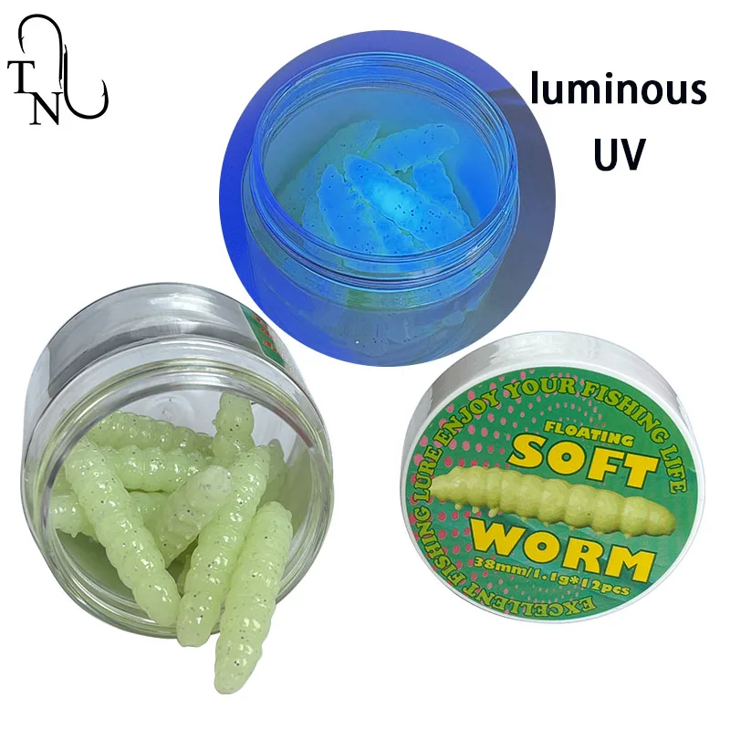 Señuelo de silicona TN69 flotante luminoso para trucha aromático - imagen 2
