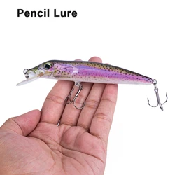 Hanlin Minnow Jerkbait Señuelo flotante duro para lucio musky lubina