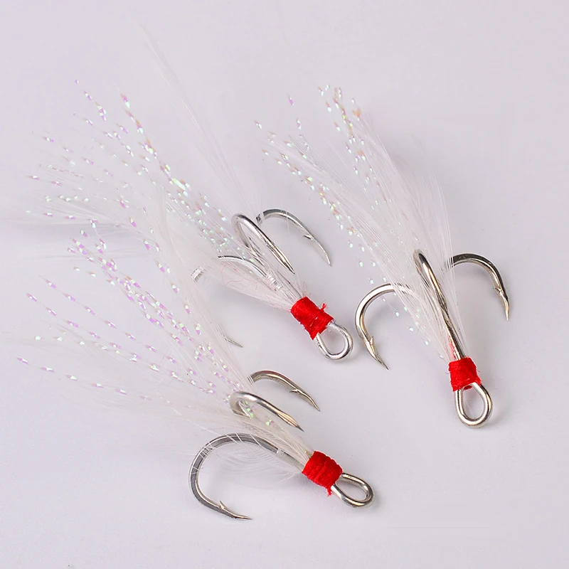 Anzuelos triples con plumas PROBEROS – acero carbono resistente - imagen 2