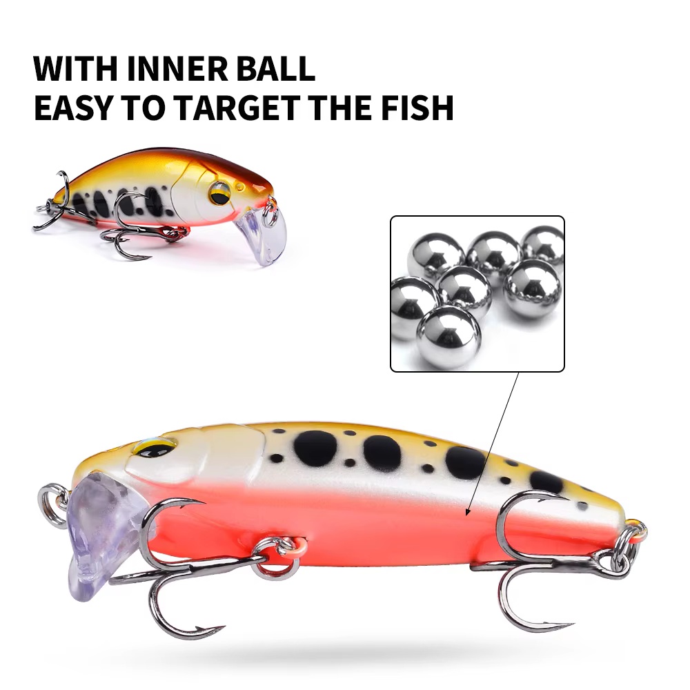 Proberos Minnow Crankbait hundible – Señuelo duro con triples - imagen 3