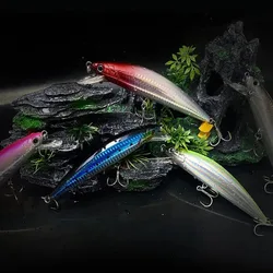 Señuelo Minnow hundimiento rápido para pesca en alta mar y trolling