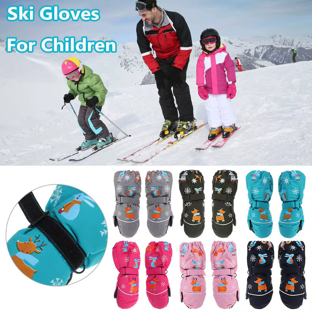 Guantes Esquí Impermeables para Niños – Cálidos con Dibujos Animados - imagen 4