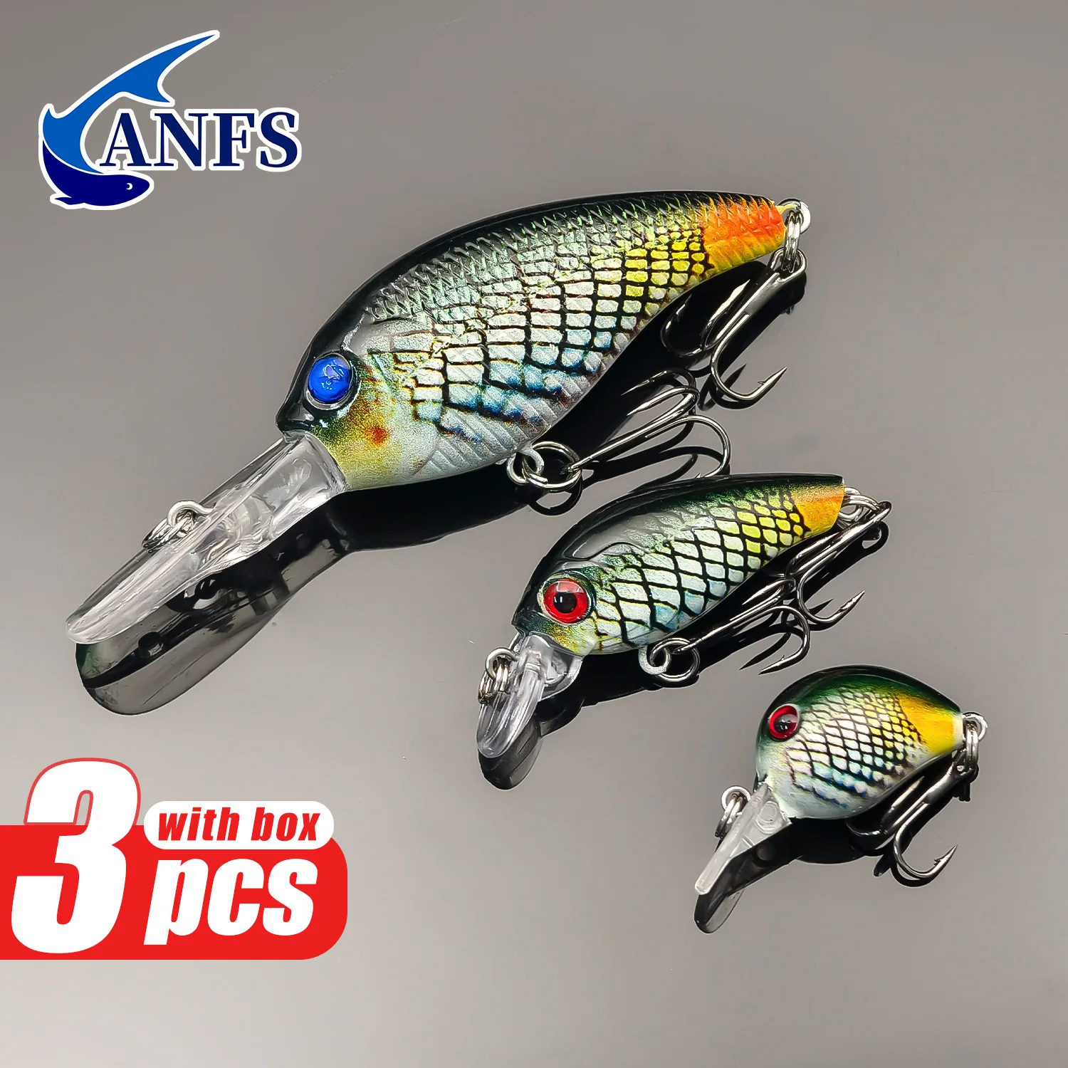 Señuelos crankbait y minnow realistas ANFS para agua dulce y salada - imagen 5