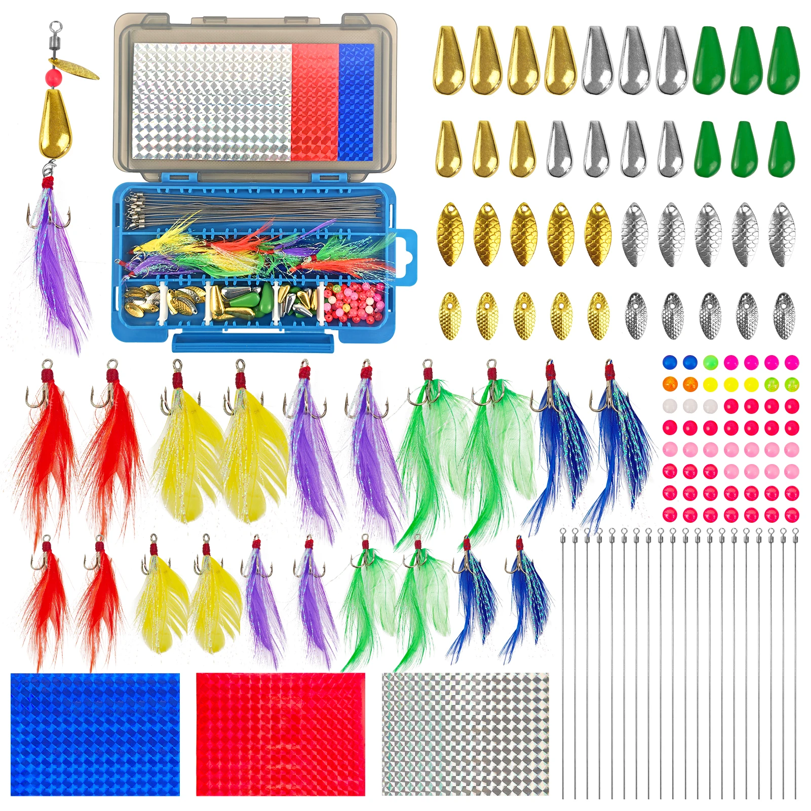 Detalle de componentes para montar spinnerbaits
