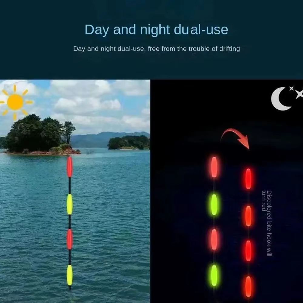 Flotadores LED para Pesca Nocturna – 9 Luces Ultra Sensibles