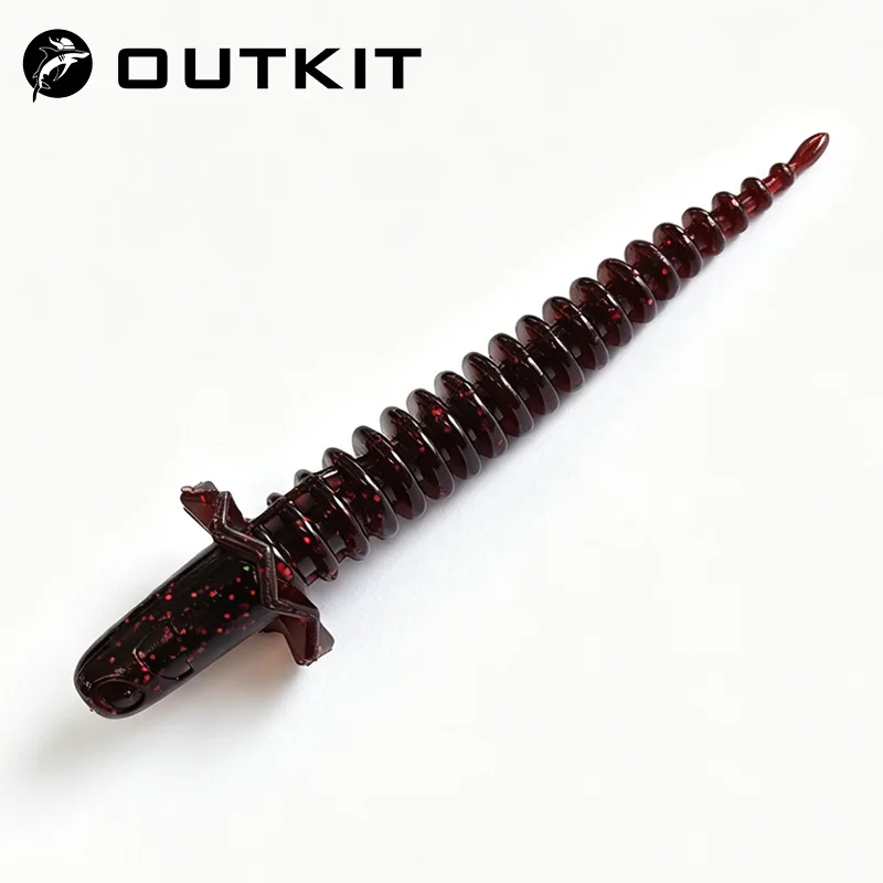 Vinilo cola aguja con cabeza jig para Texas y Drop Shot