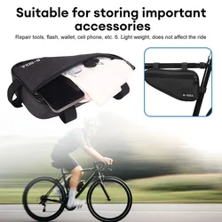 Bolsa triangular para cuadro MTB: portátil y sillín