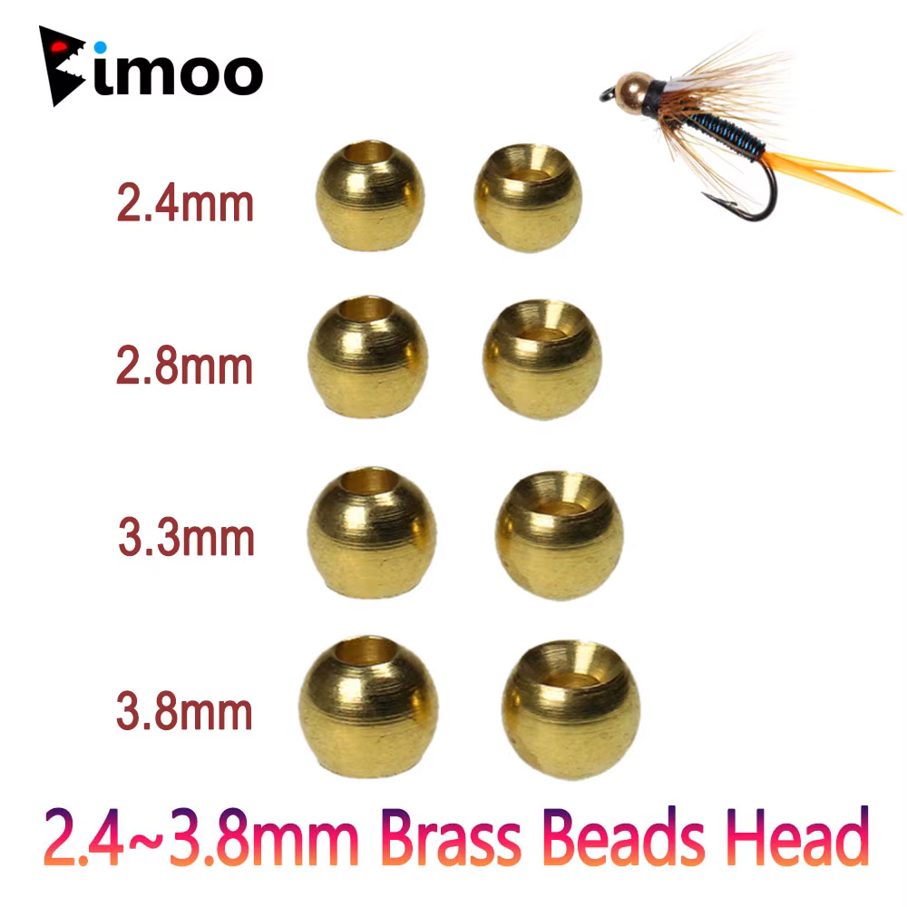 Bimoo Cuentas de Latón Serpentina para Moscas Ninja Bugger Trucha