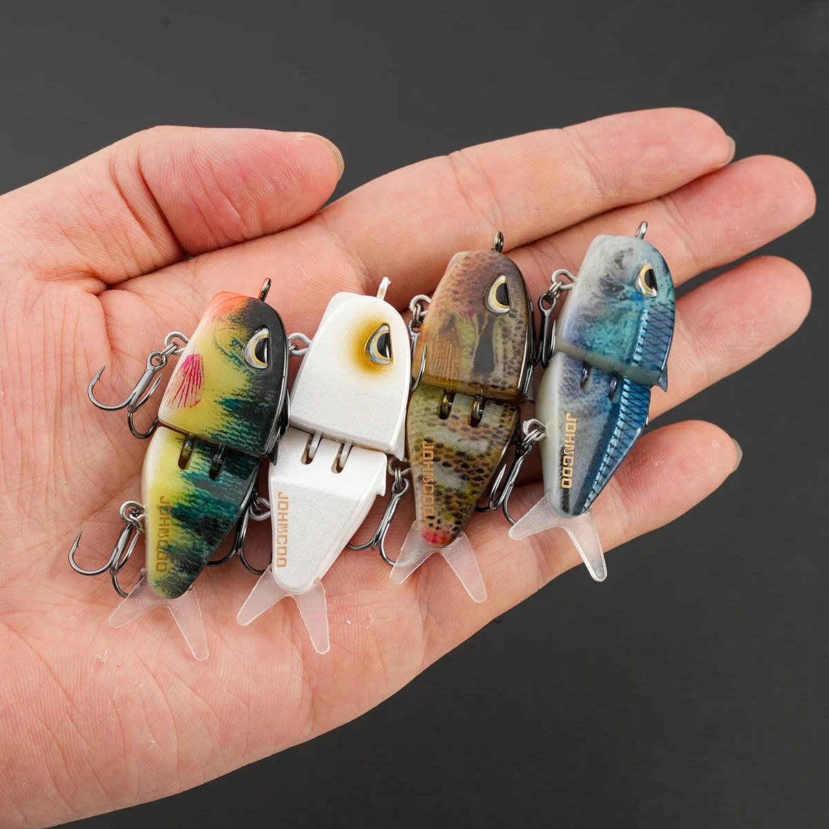 Señuelo articulado Johncoo 5,5 cm – Hundimiento lento para trucha - imagen 2