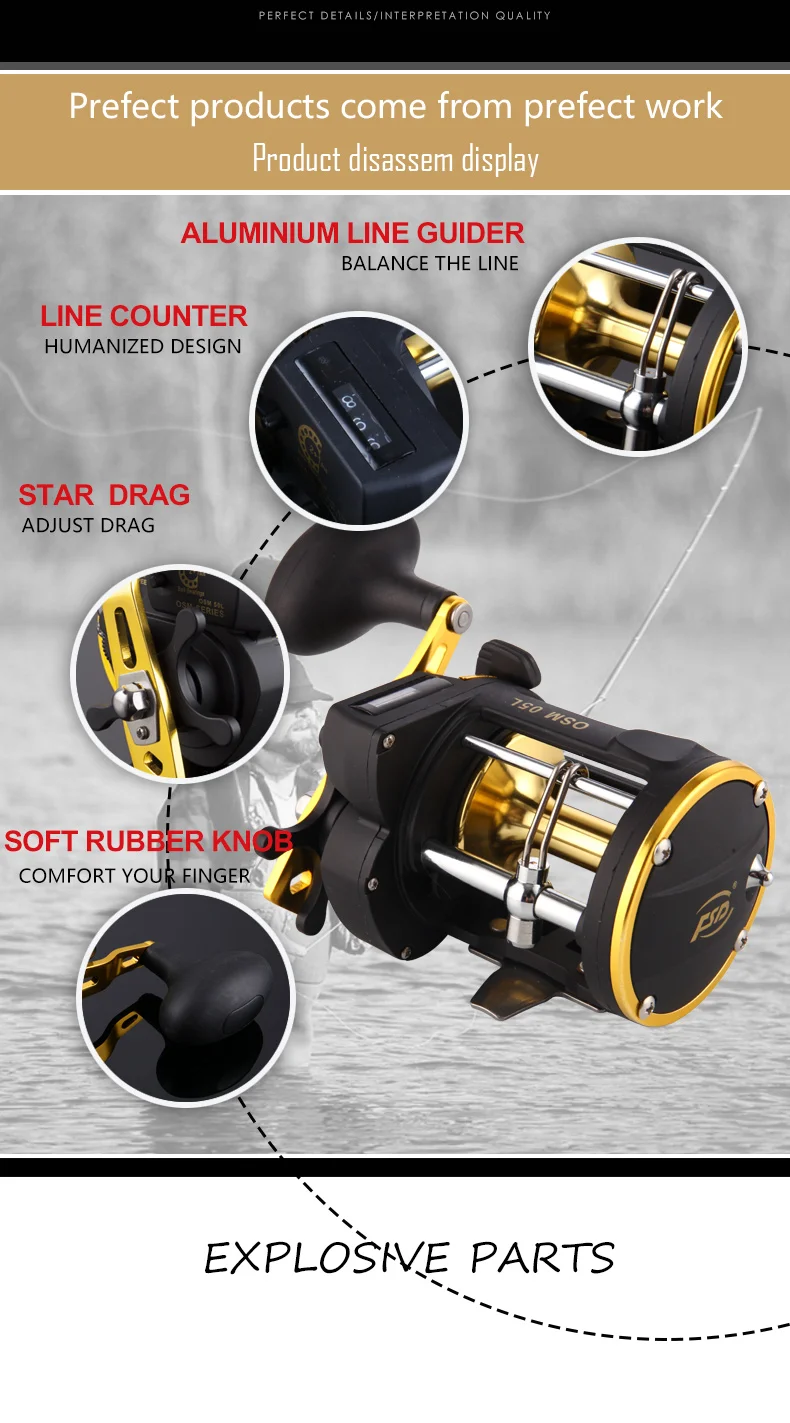 Uso del carrete Lizard OSM05L en pesca de arrastre