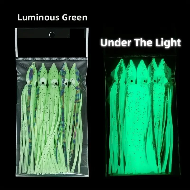 Vinilo Calamar Glow – Cebo realista luminoso para mar - imagen 3