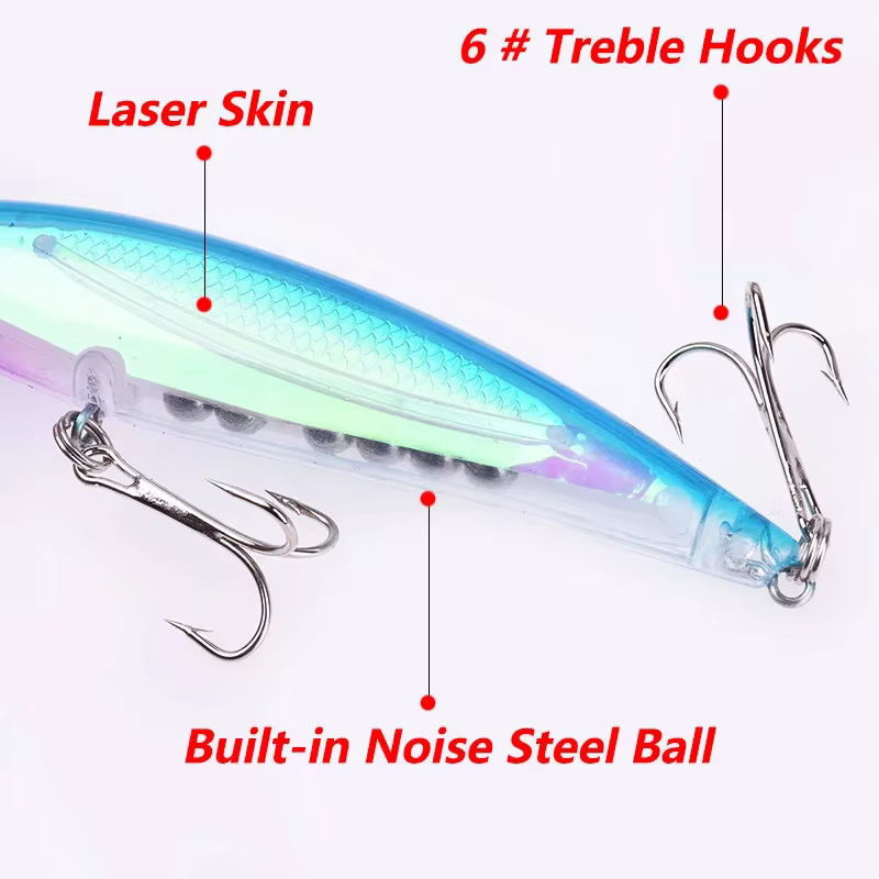Wobbler flotante láser para lubina – Señuelo de superficie - imagen 2