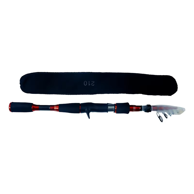 Caña spinning DEUKIO fibra de carbono para viaje y agua salada - imagen 4
