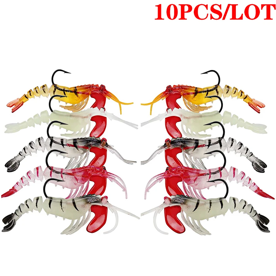 Cabezas de plomo con señuelo gamba silicone para trucha - imagen 4