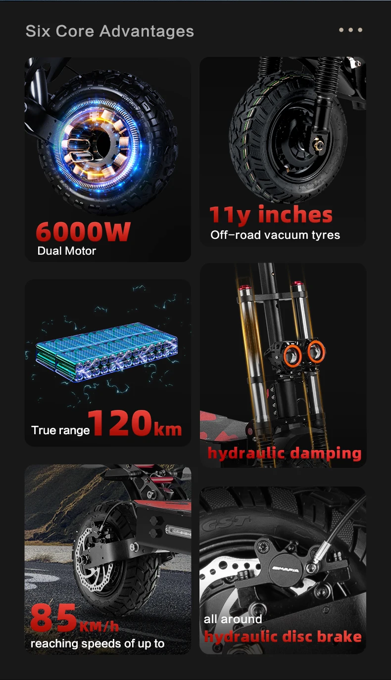 Detalle del diseño y ruedas de 11 pulgadas