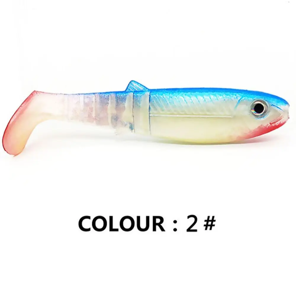 Señuelo de vinilo cola en T para pesca en agua dulce