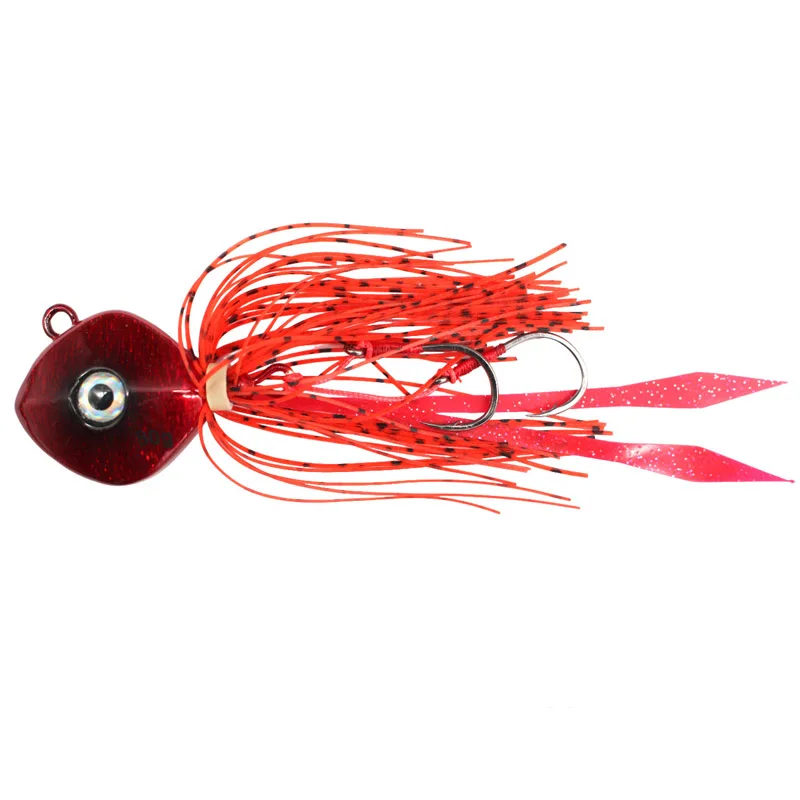 Jig Head con falda luminosa y assist hook para lubina - imagen 5