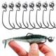 MrLurion Jig Head para vinilo con anzuelo expuesto, lubina