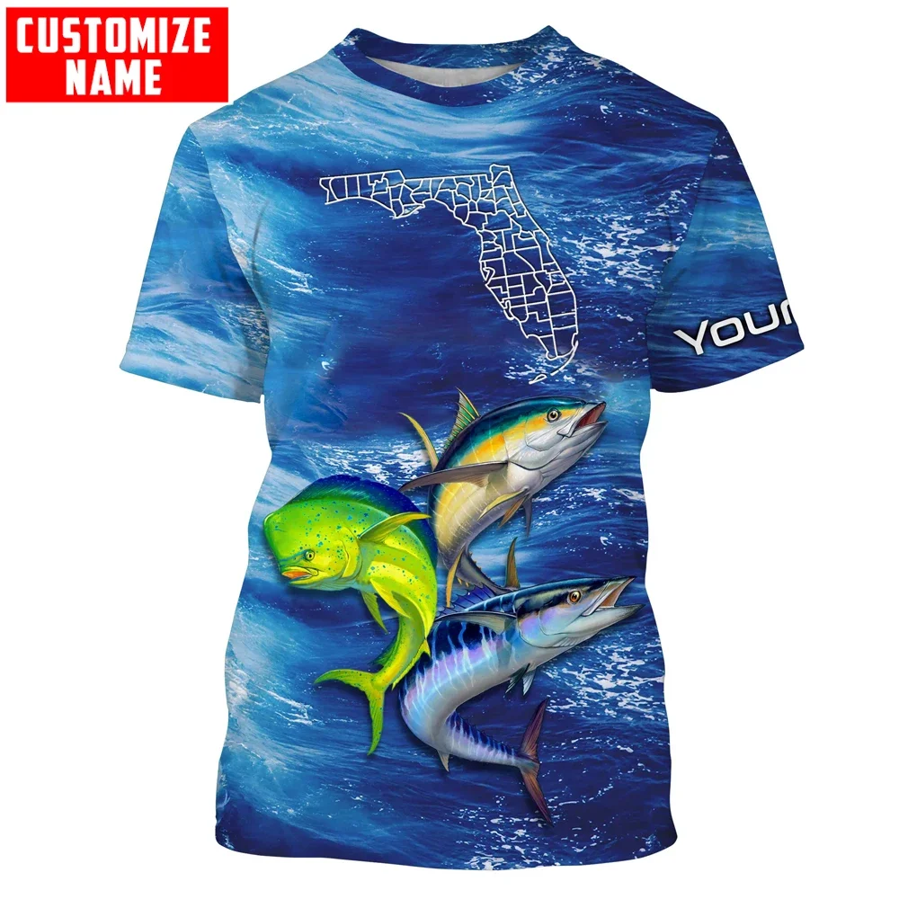TX270 Camiseta de pesca dorado wahoo – Diseño 3D personalizado - imagen 5