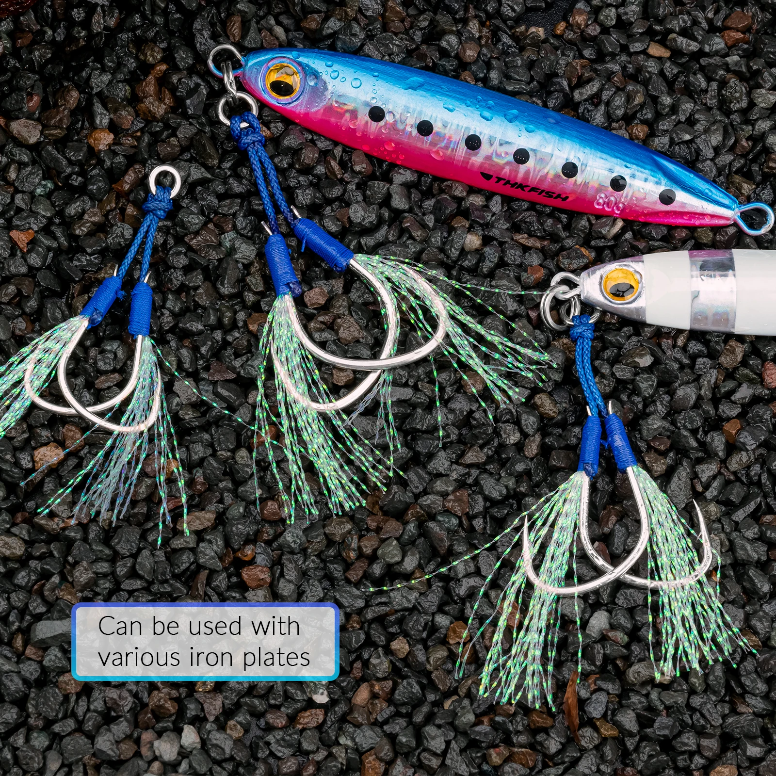 Anzuelo Treble Hook de Acero al Carbono – 3 púas para señuelos de mar - imagen 2