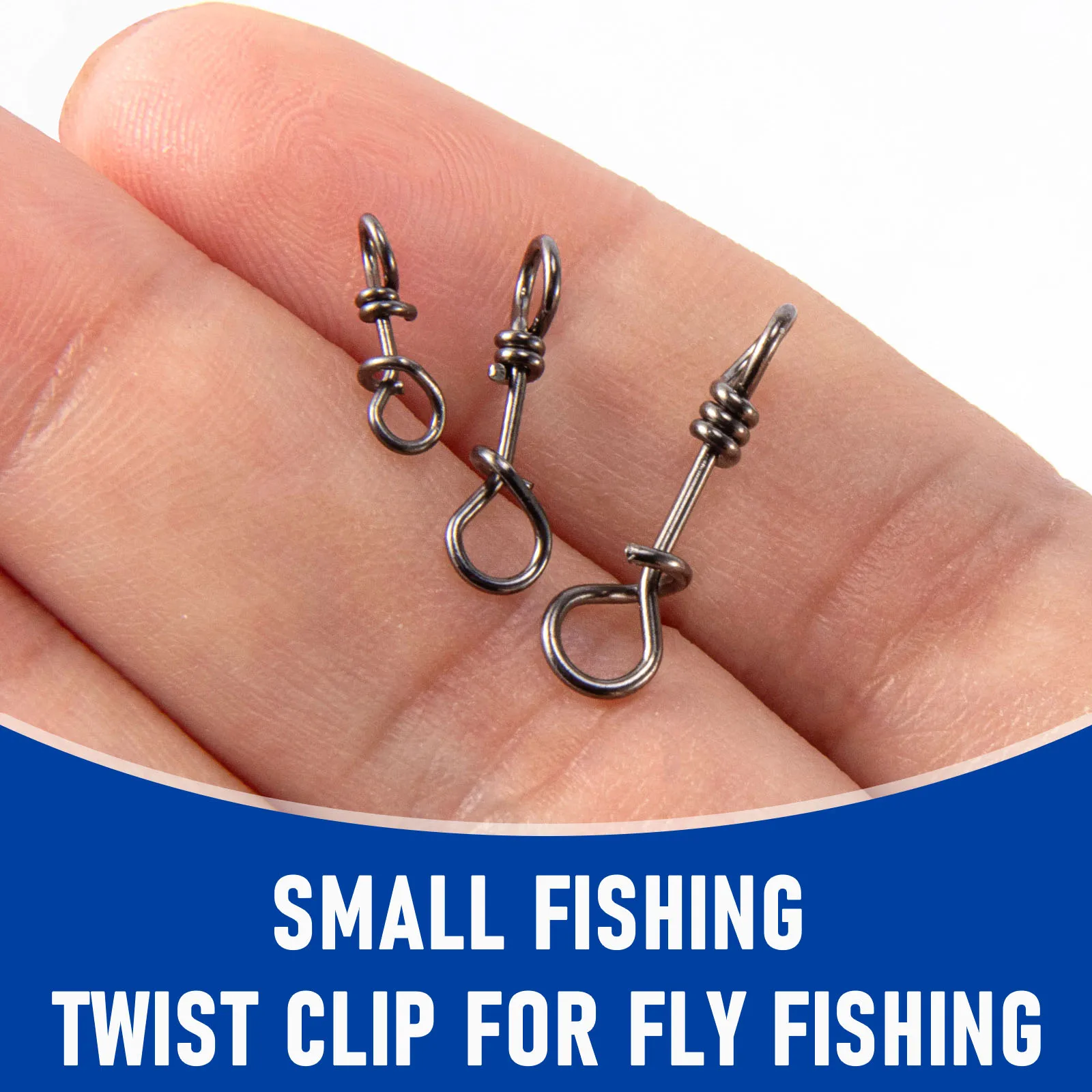 Clip giratorio cambio rápido acero inoxidable para pesca mosca - imagen 2