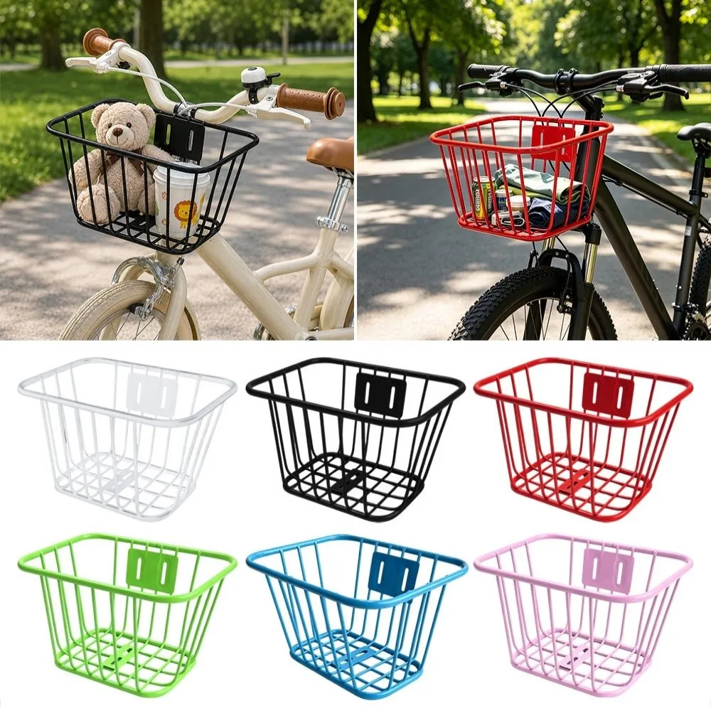 Cesta delantera fija de metal para bici de montaña – ajustable - imagen 3